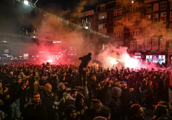 Football riots in Amsterdam